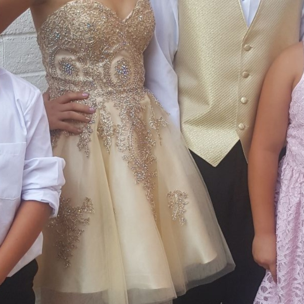 Champagne Sweetheart Dress